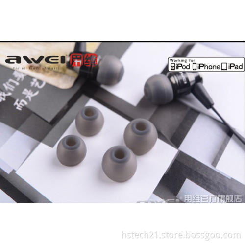 Noise Cancelling Awei headphones ES-800M black earphones in ear heasets For Iphone,HTC,Samsung,MI